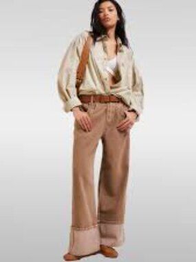 0150-NWT FREE PEOPLE-FINAL COUNTDOWN MID RISE PANTS